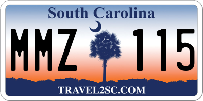 SC license plate MMZ115