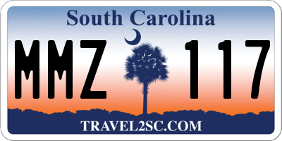 SC license plate MMZ117