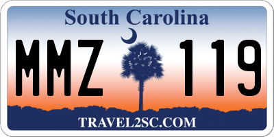 SC license plate MMZ119