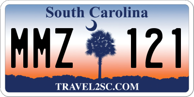 SC license plate MMZ121