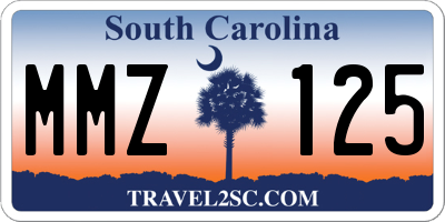 SC license plate MMZ125
