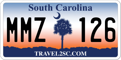SC license plate MMZ126