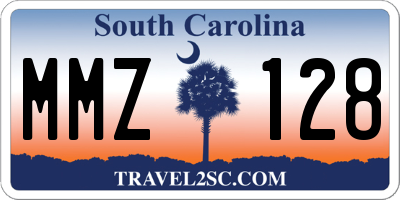 SC license plate MMZ128