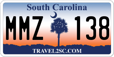 SC license plate MMZ138