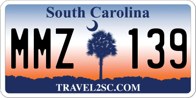 SC license plate MMZ139