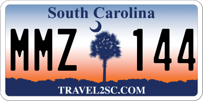 SC license plate MMZ144