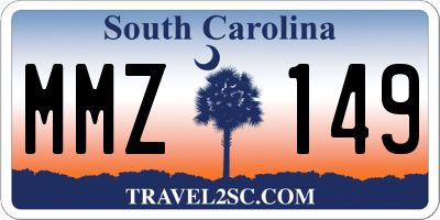 SC license plate MMZ149