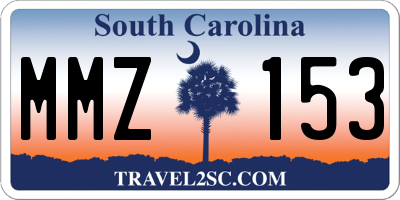 SC license plate MMZ153