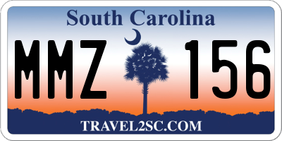 SC license plate MMZ156