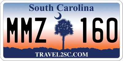 SC license plate MMZ160