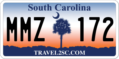SC license plate MMZ172