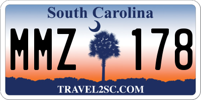 SC license plate MMZ178