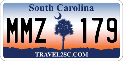SC license plate MMZ179