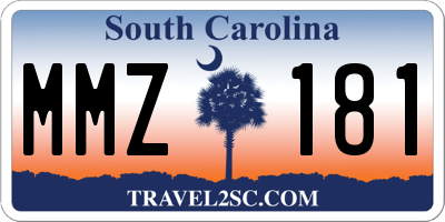 SC license plate MMZ181