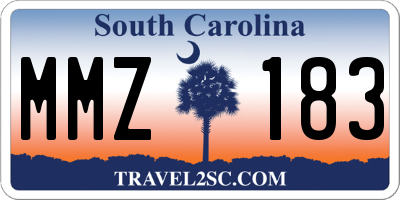 SC license plate MMZ183