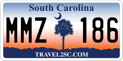 SC license plate MMZ186