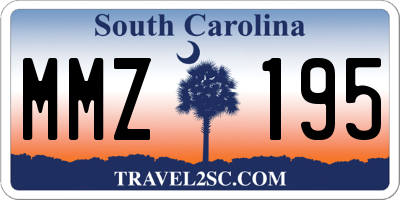 SC license plate MMZ195