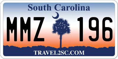 SC license plate MMZ196