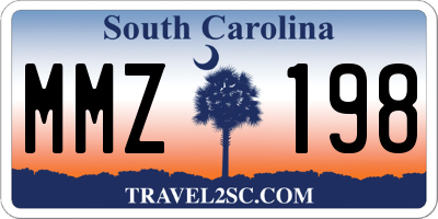 SC license plate MMZ198