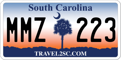 SC license plate MMZ223
