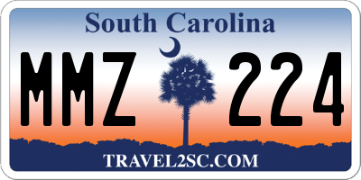 SC license plate MMZ224