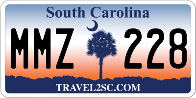 SC license plate MMZ228