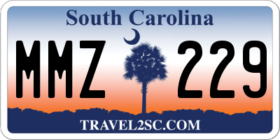 SC license plate MMZ229
