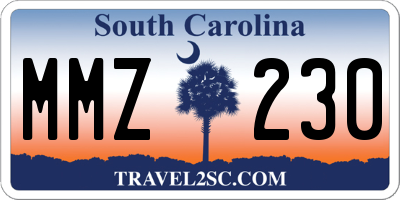 SC license plate MMZ230