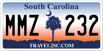 SC license plate MMZ232