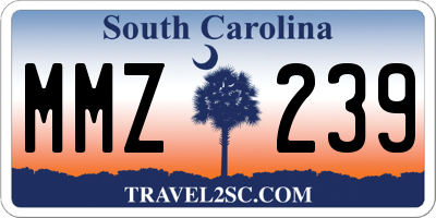 SC license plate MMZ239