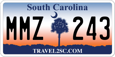 SC license plate MMZ243