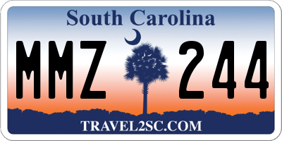 SC license plate MMZ244