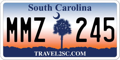 SC license plate MMZ245
