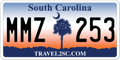 SC license plate MMZ253