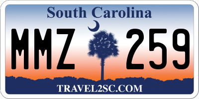 SC license plate MMZ259