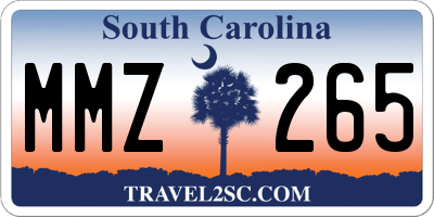 SC license plate MMZ265