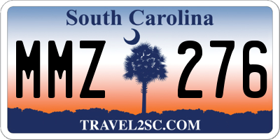 SC license plate MMZ276
