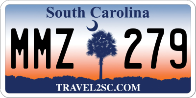 SC license plate MMZ279