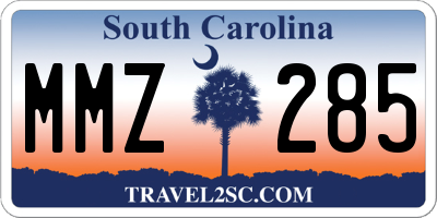 SC license plate MMZ285
