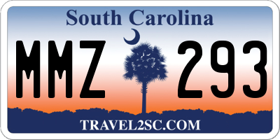 SC license plate MMZ293