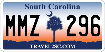 SC license plate MMZ296