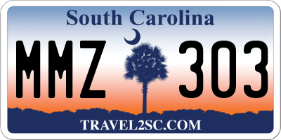 SC license plate MMZ303