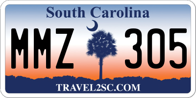 SC license plate MMZ305