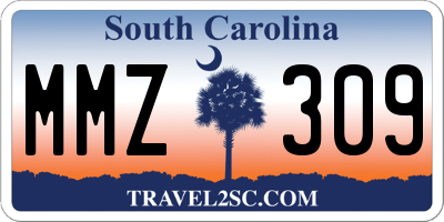 SC license plate MMZ309