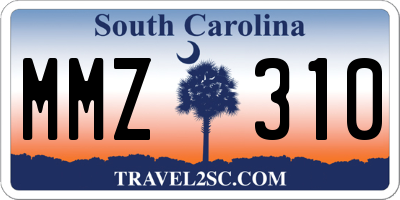 SC license plate MMZ310
