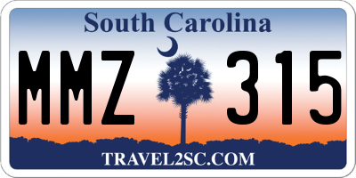 SC license plate MMZ315