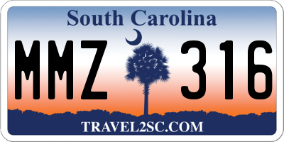 SC license plate MMZ316
