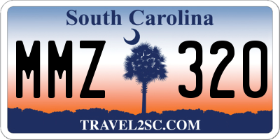 SC license plate MMZ320