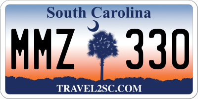 SC license plate MMZ330