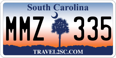 SC license plate MMZ335